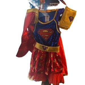 Supergirl Kids Costume - Red and Gold